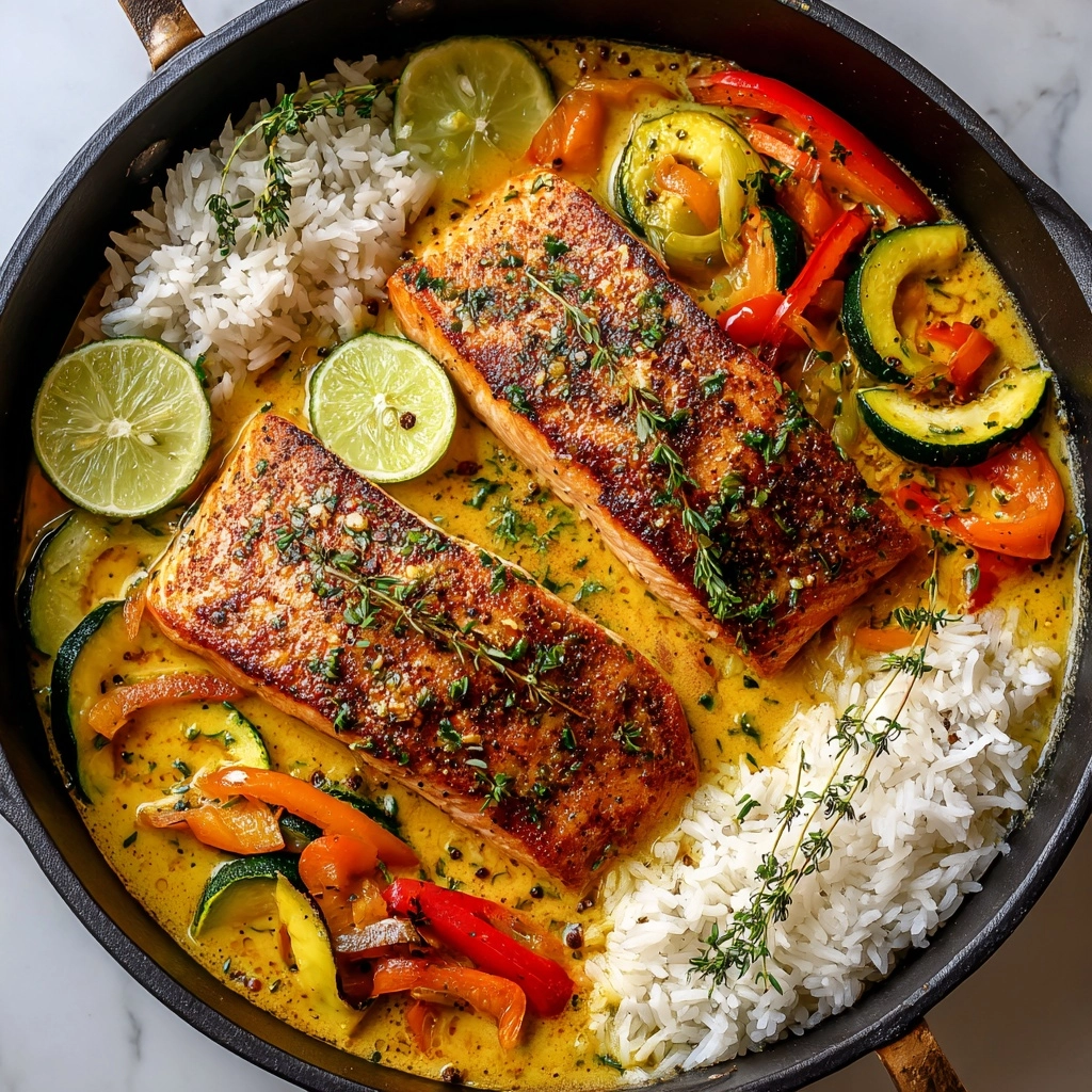 Caribbean Coconut Curry Salmon Recipe - Recipe Image