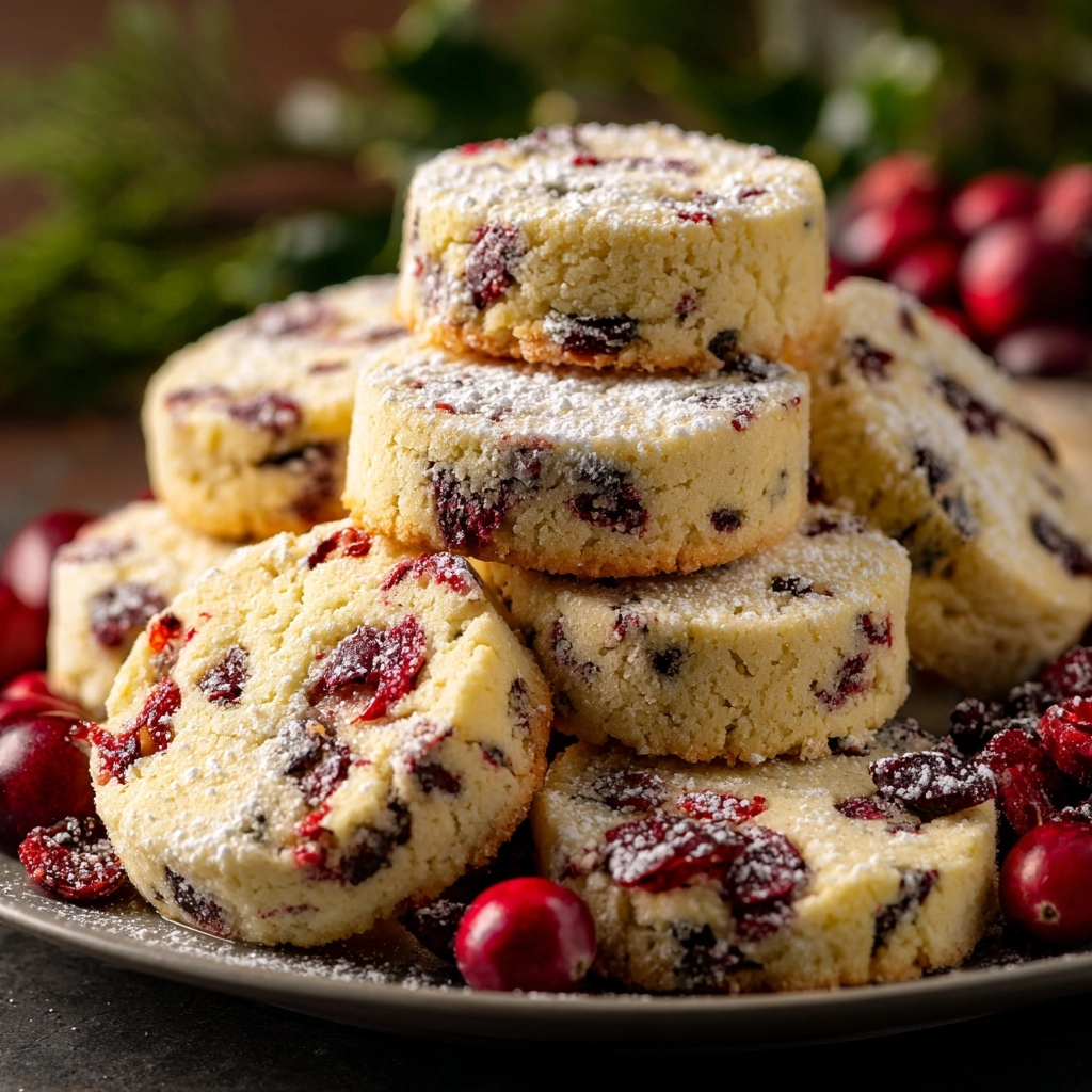 Cranberry Shortbread Cookies Recipe - Recipe Image