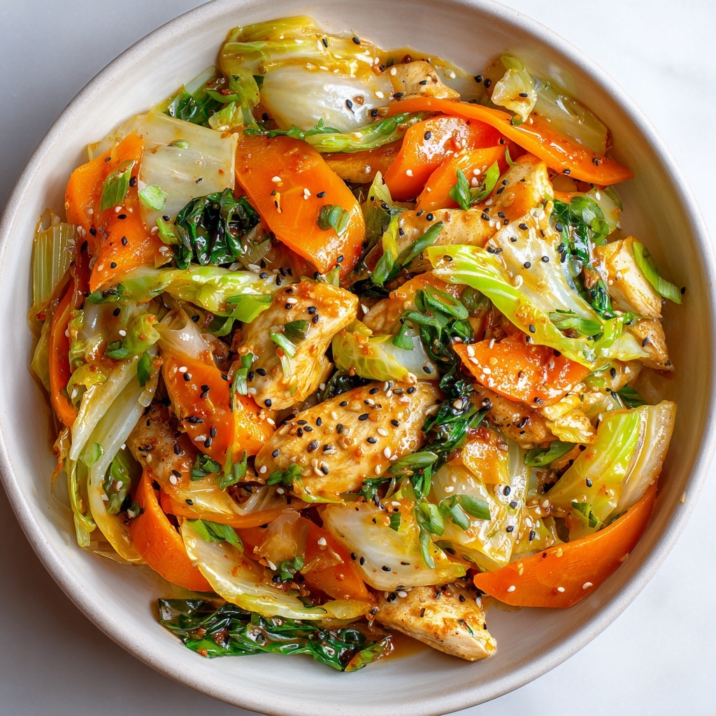 Chinese Chicken Cabbage Stir-Fry Recipe - Recipe Image