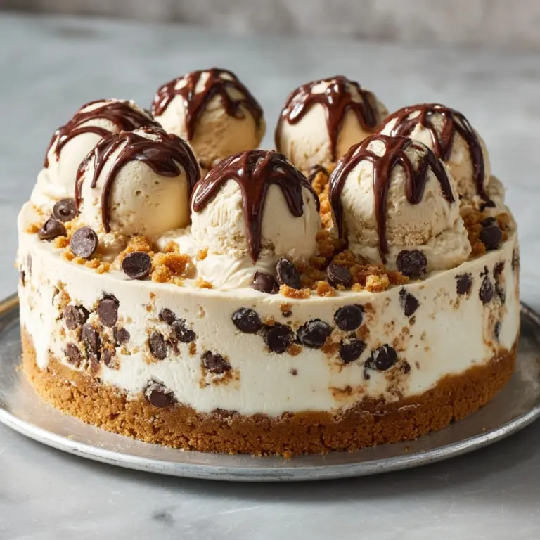 Chocolate Chip Cookie Dough Ice Cream Cake Recipe