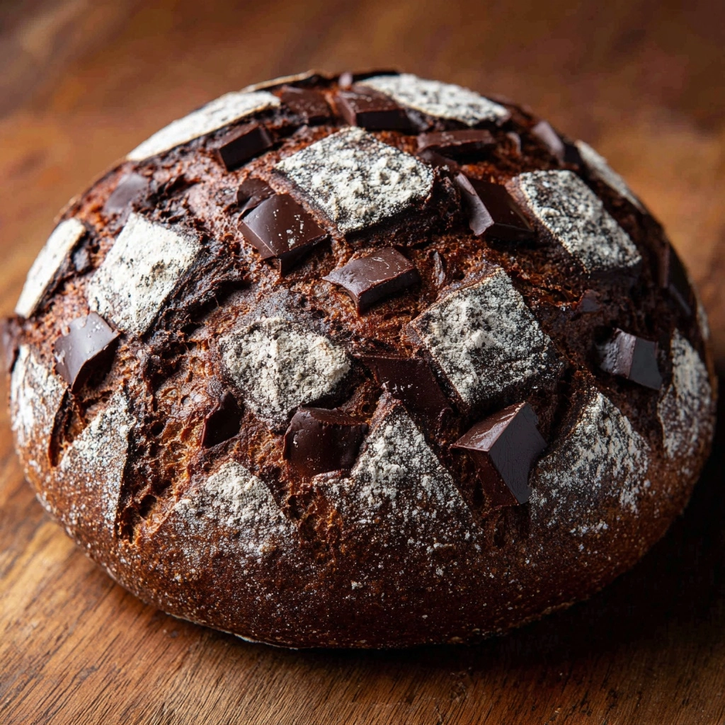Double Chocolate Sourdough Bread Recipe - Recipe Image