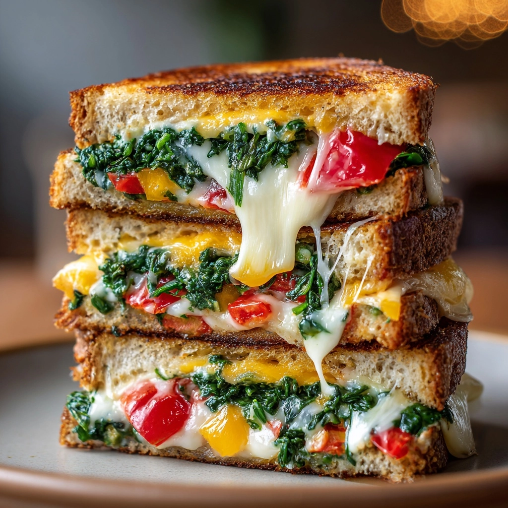 Mediterranean Spinach Grilled Cheese Recipe - Recipe Image