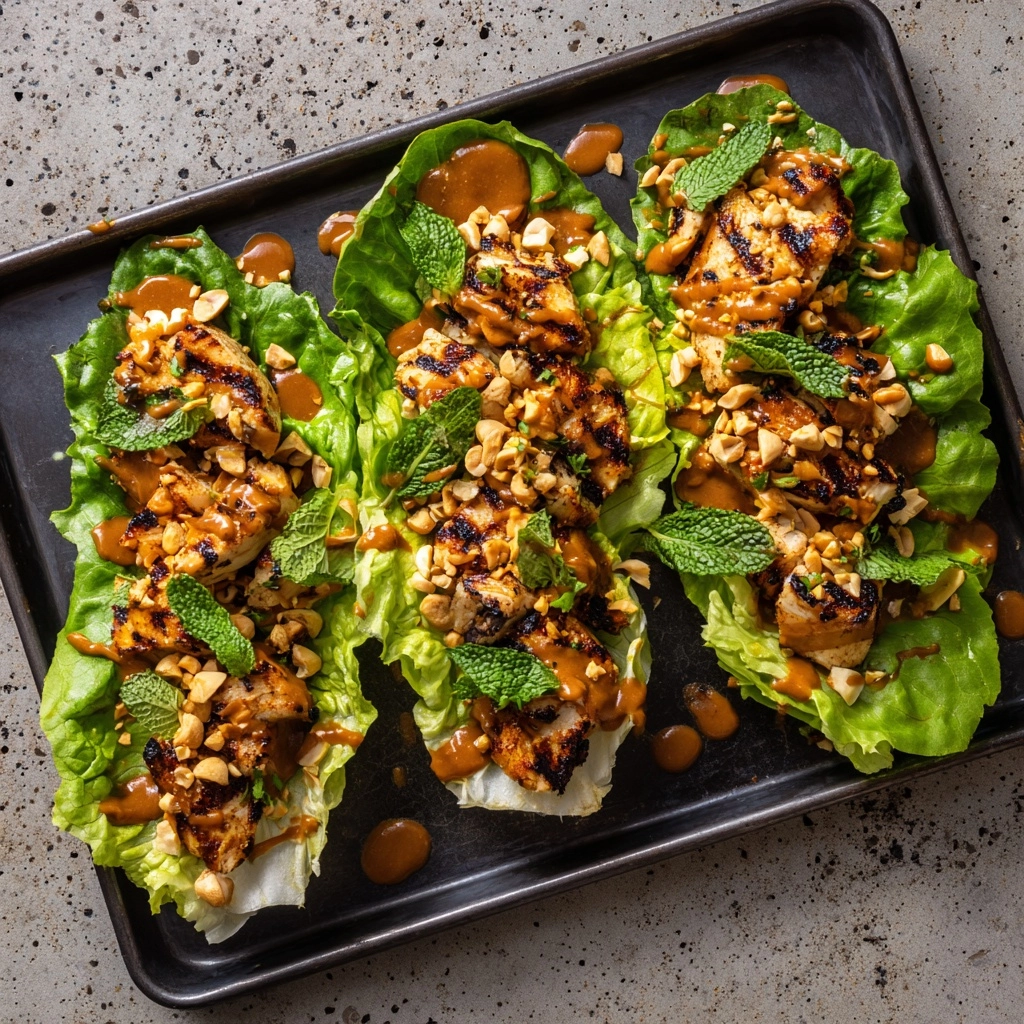 Peanut Chicken Lettuce Wraps Recipe - Recipe Image