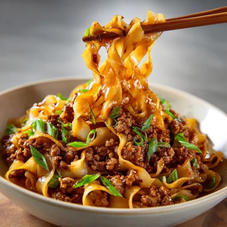 Mongolian Ground Beef Noodles Recipe