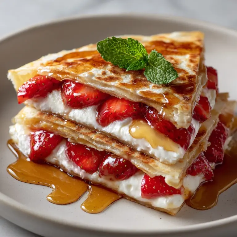 Strawberry Cheesecake Quesadillas Recipe