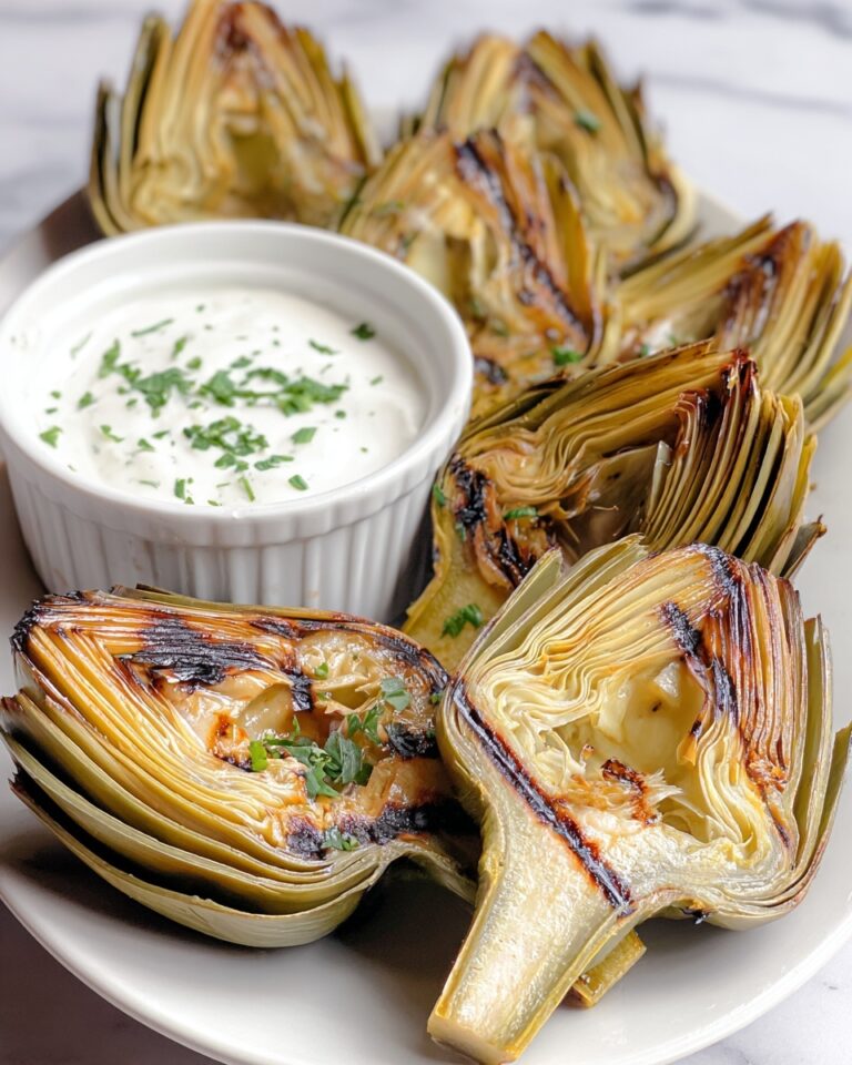 Grilled Artichokes with Garlic Aioli Recipe