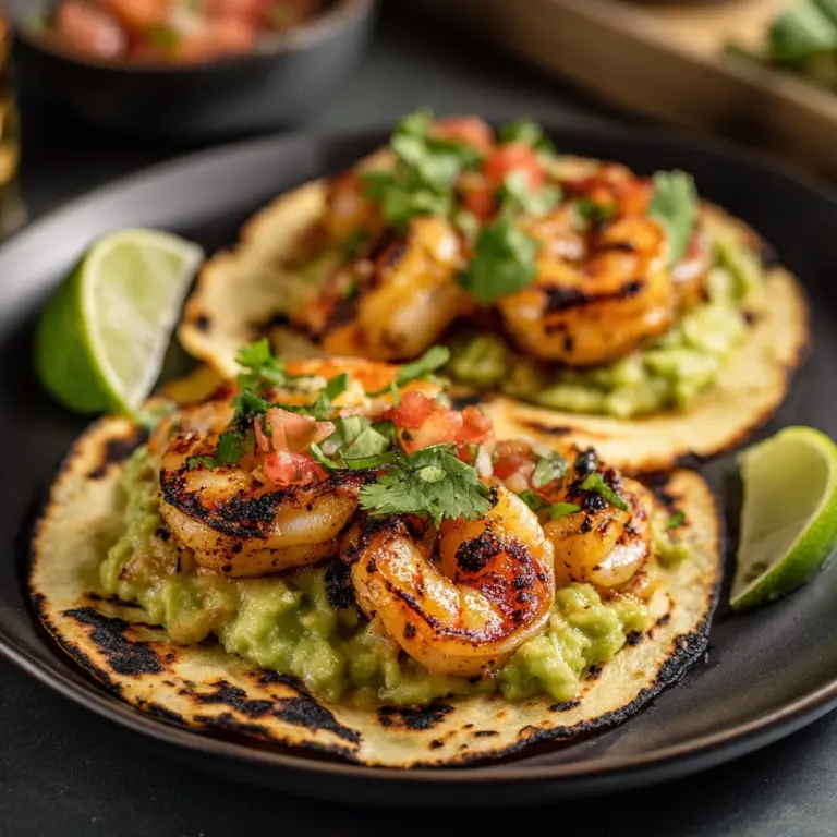 Grilled Shrimp Tacos with Avocado Salsa Recipe