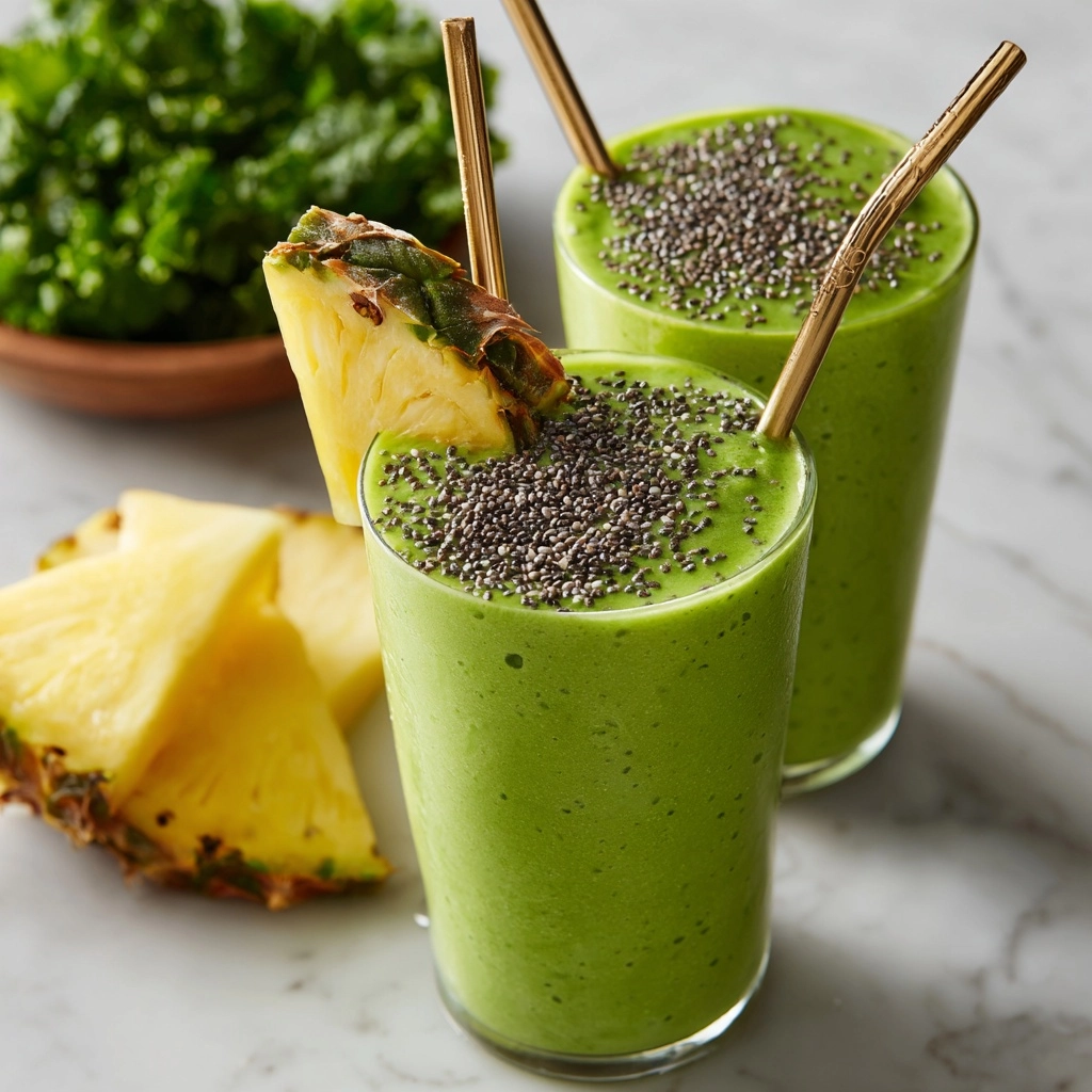 Tropical Green Detox Smoothie Recipe - Recipe Image