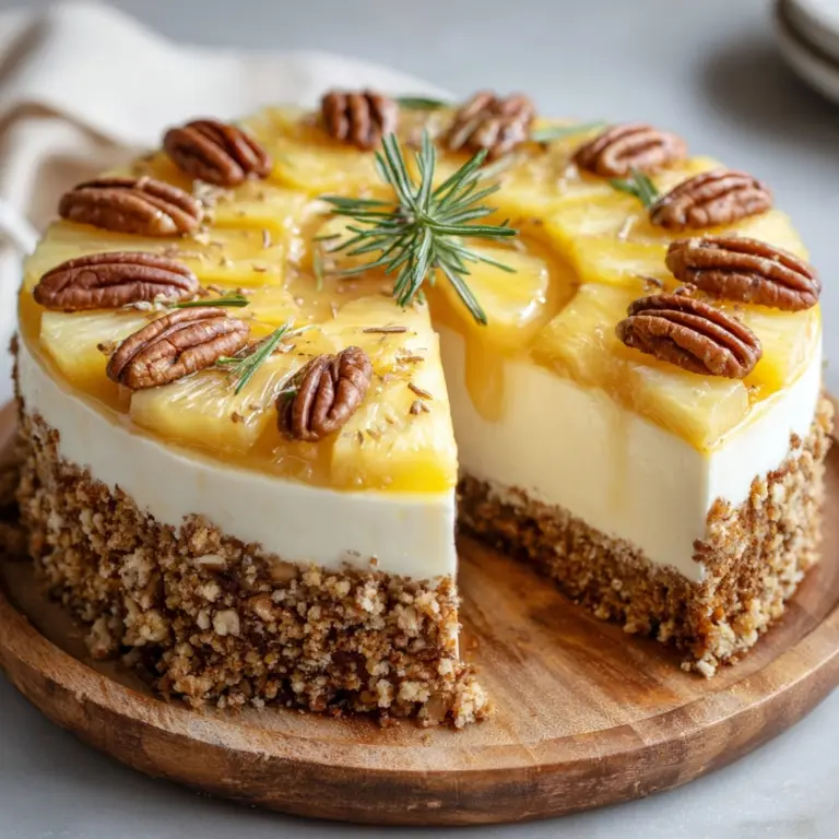 White Chocolate Pineapple Pecan Cheesecake Recipe