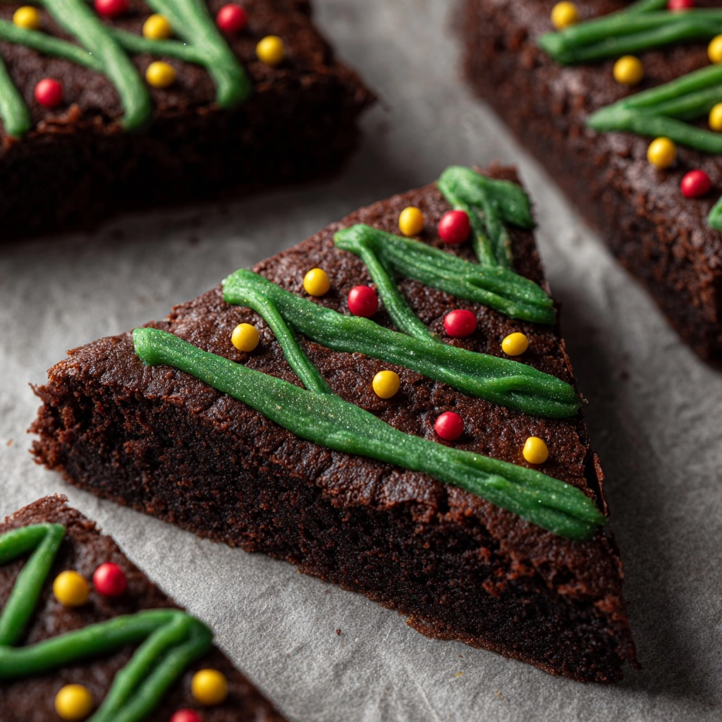 Christmas Tree Brownies Recipe - Recipe Image