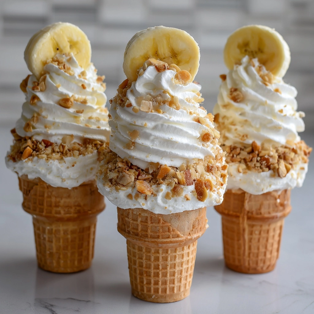 Banana Pudding Cheesecake Cones Recipe - Recipe Image