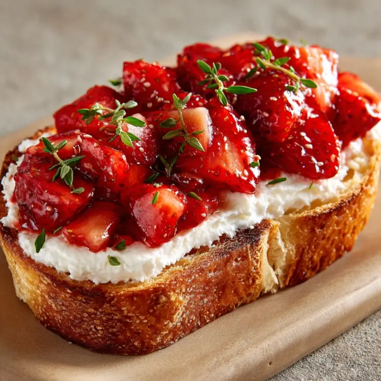 Roasted Strawberry Whipped Ricotta Toast Recipe