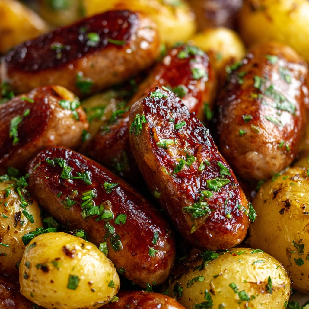 Glazed Sausage and Potatoes Recipe - Recipe Image