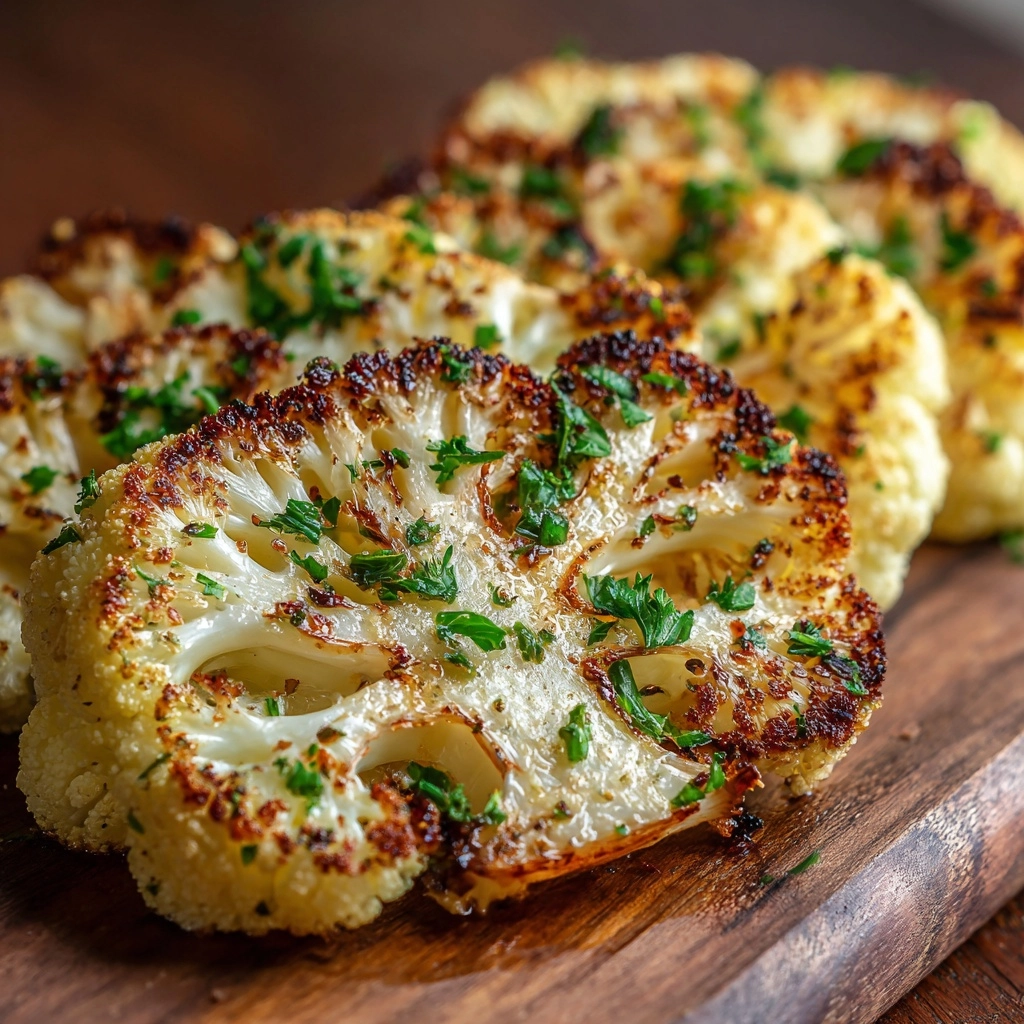 Cheesy Cauliflower Steaks Recipe - Recipe Image