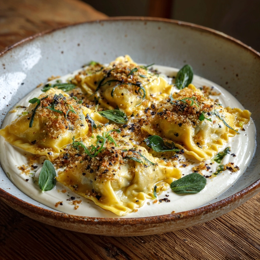 Red Kuri Squash and Goat’s Cheese Manti Recipe - Recipe Image