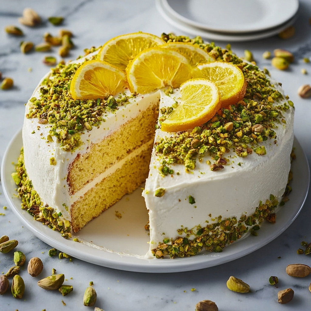 Lemon Pistachio Cake Recipe - Recipe Image