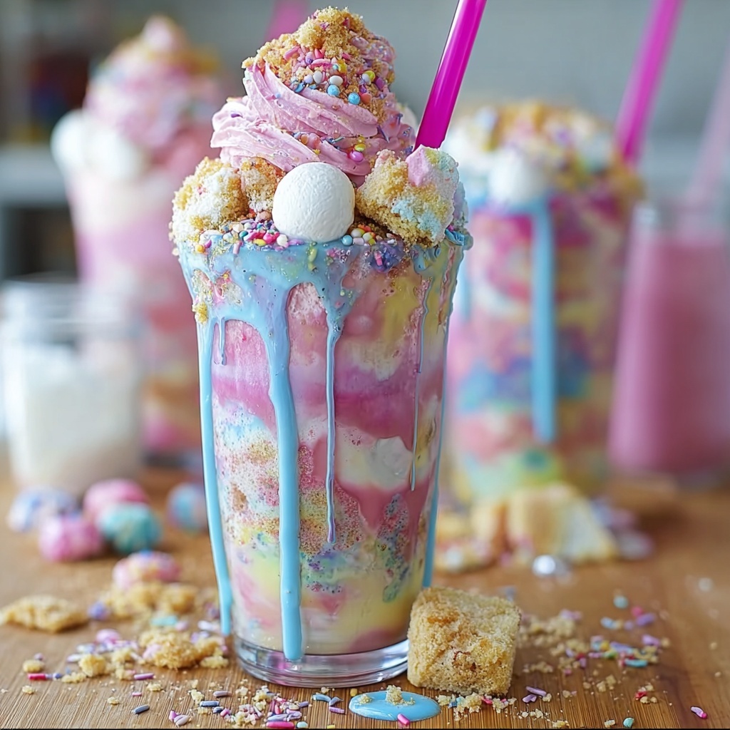 Unicorn Fantasy Freakshakes Recipe - Recipe Image