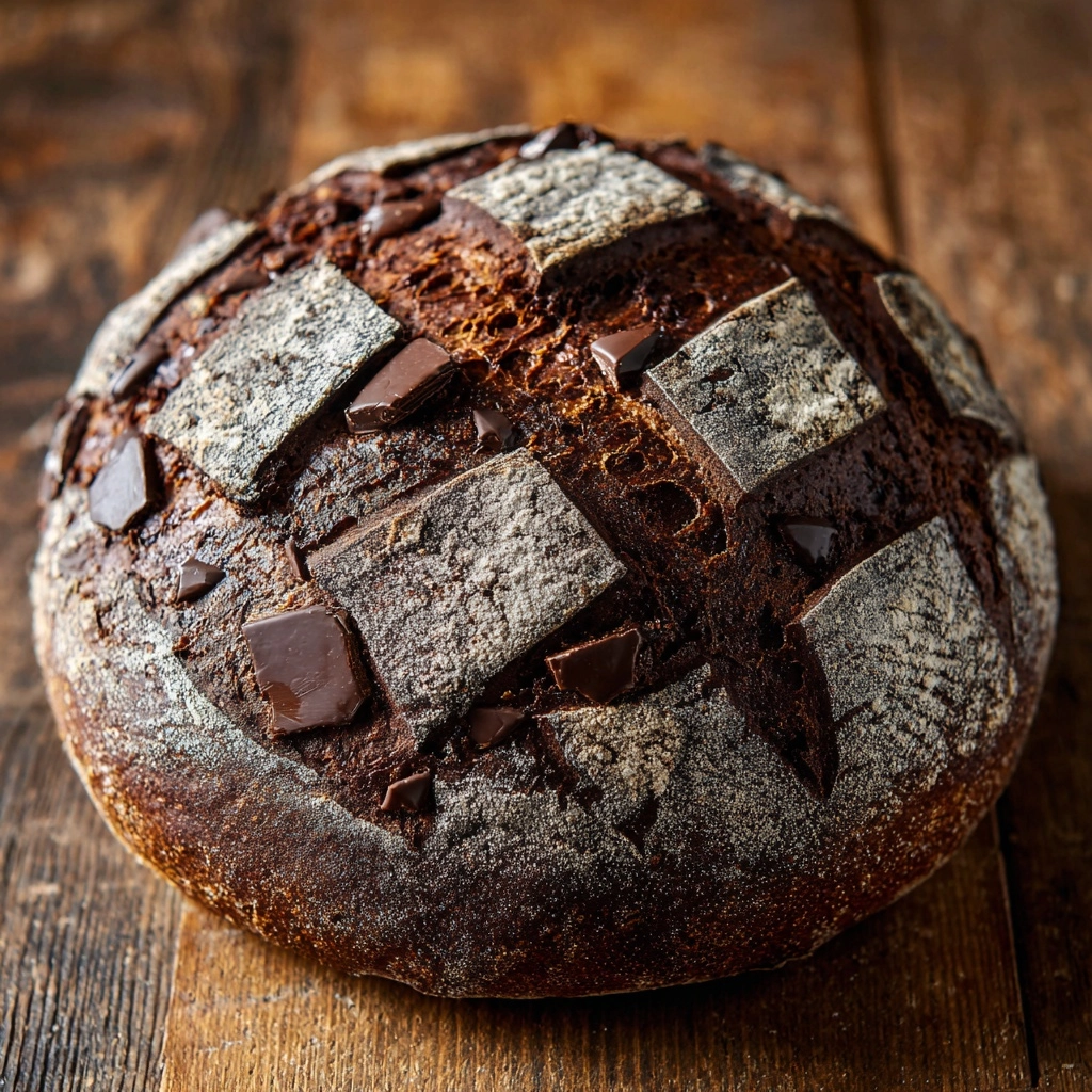 Double Chocolate Sourdough Bread Recipe - Recipe Image