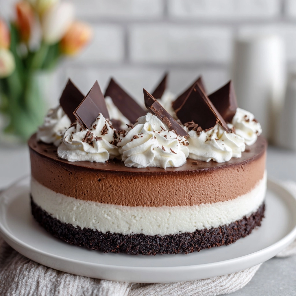 Triple Chocolate Mousse Cake Recipe - Recipe Image