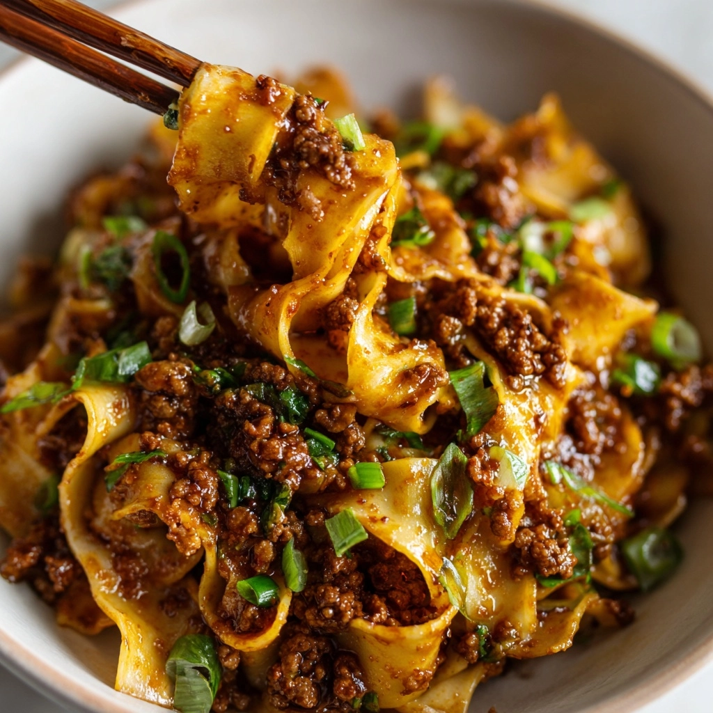 Mongolian Ground Beef Noodles Recipe - Recipe Image