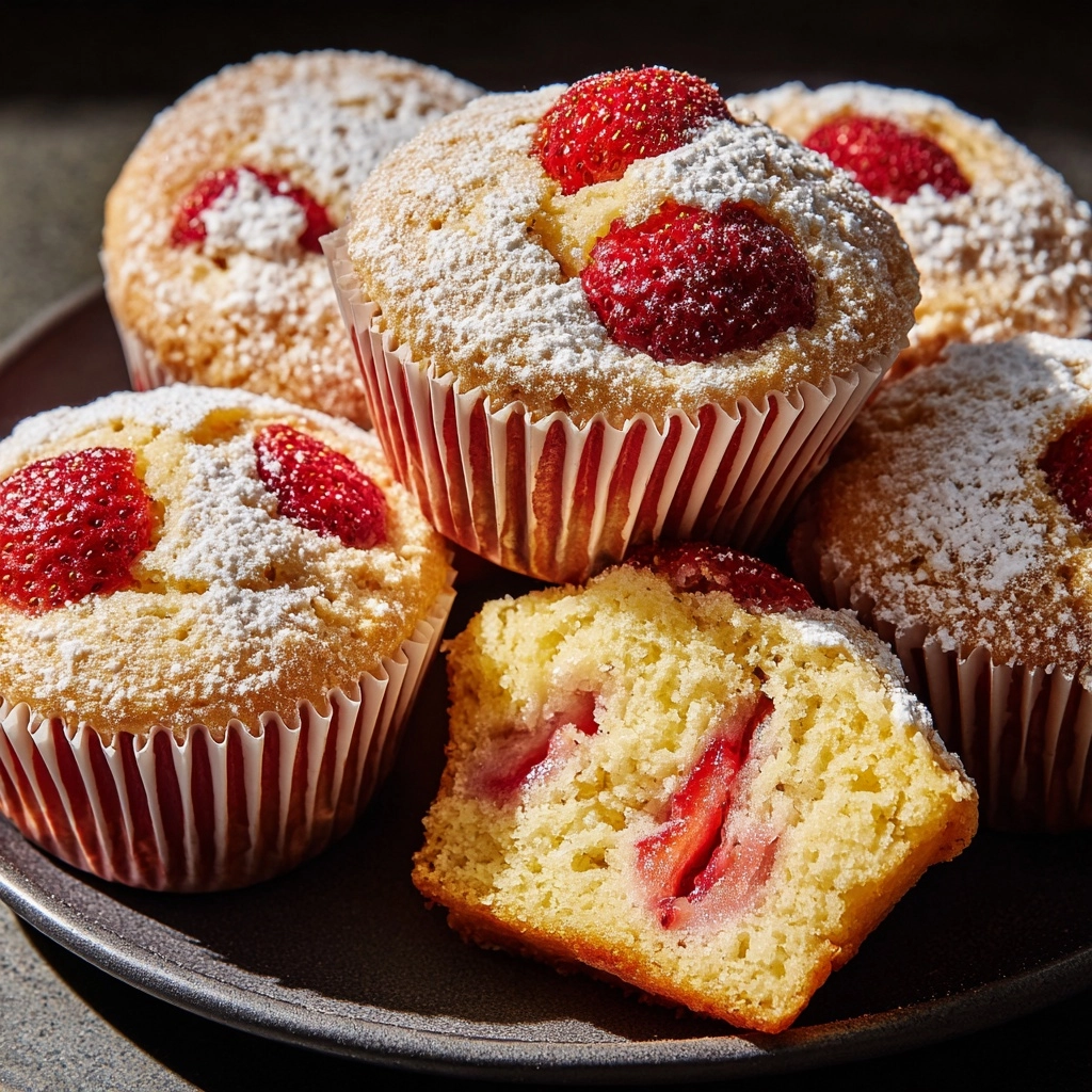 Fresh Strawberry Muffins Recipe - Recipe Image