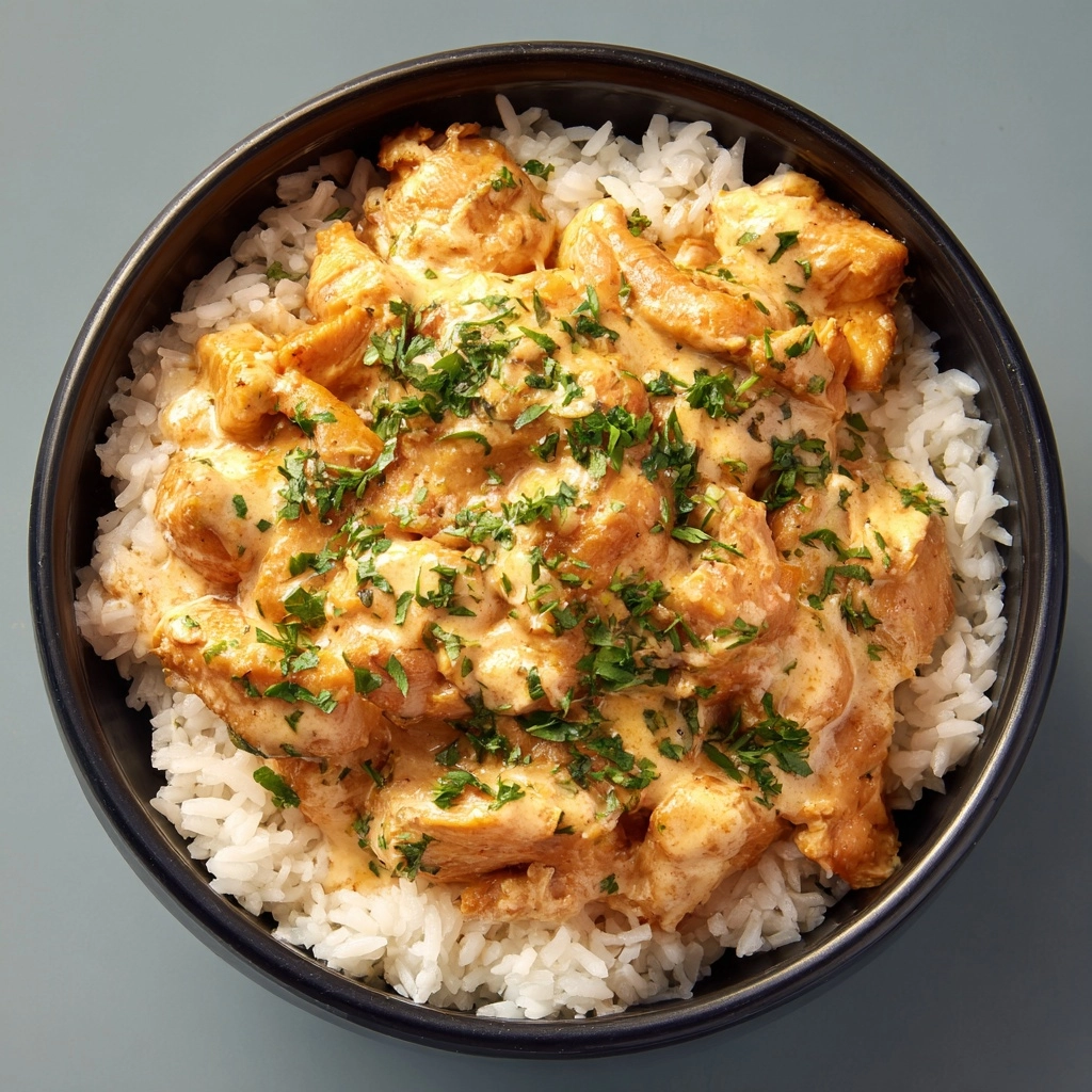 Creamy Smothered Chicken and Rice Recipe - Recipe Image