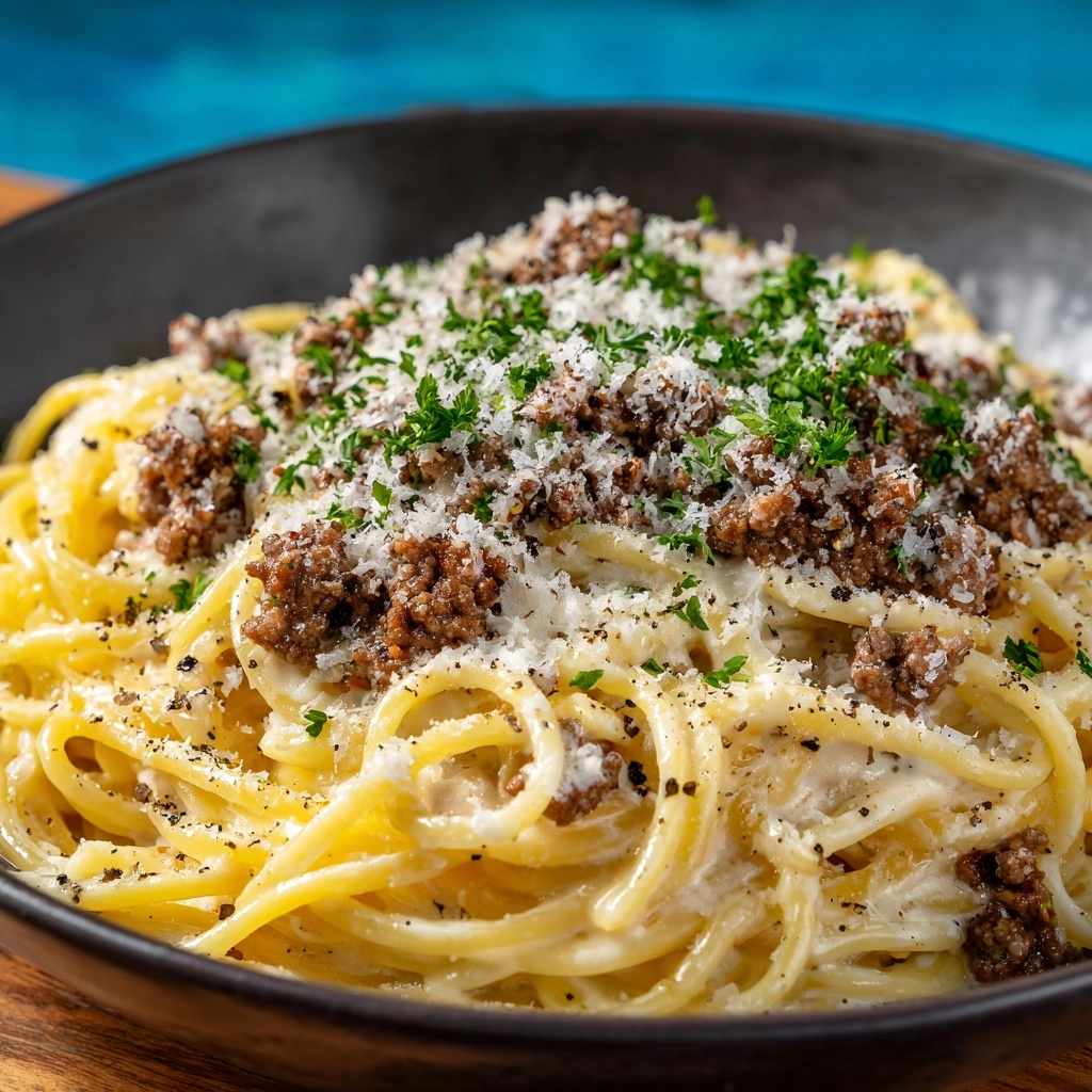 Garlic Butter Beef Linguine Recipe - Recipe Image