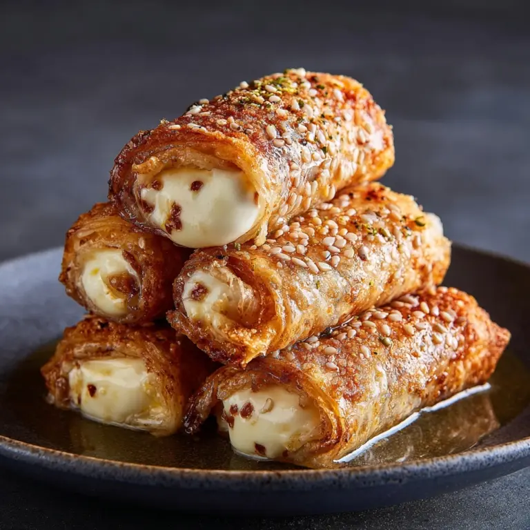 Oven Fried Feta Rolls with Chili Honey Recipe