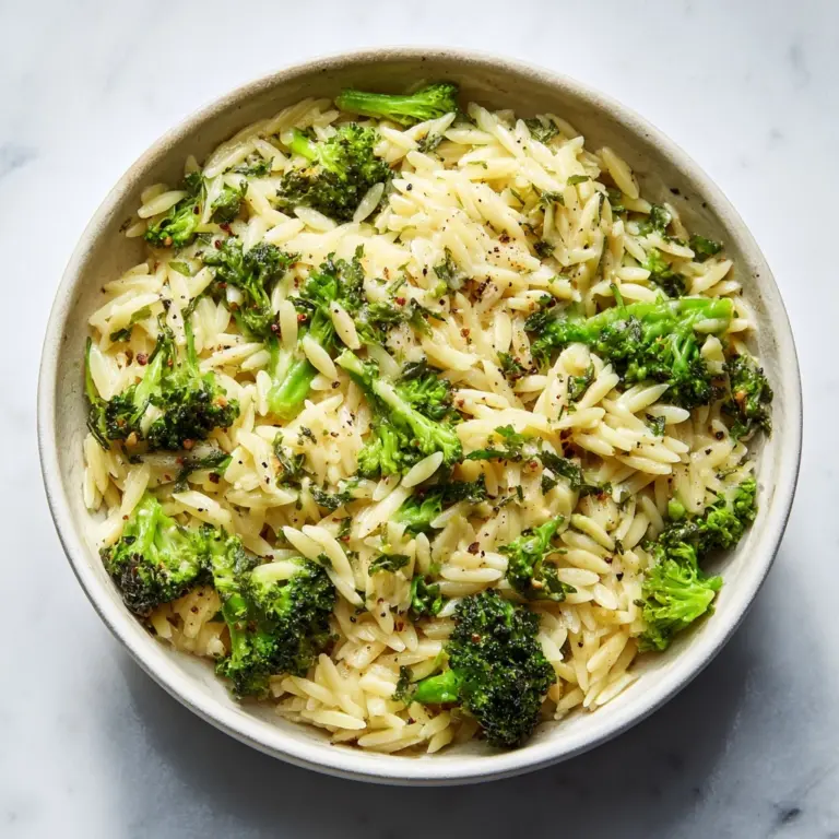 Broccoli Cheese Orzo Recipe