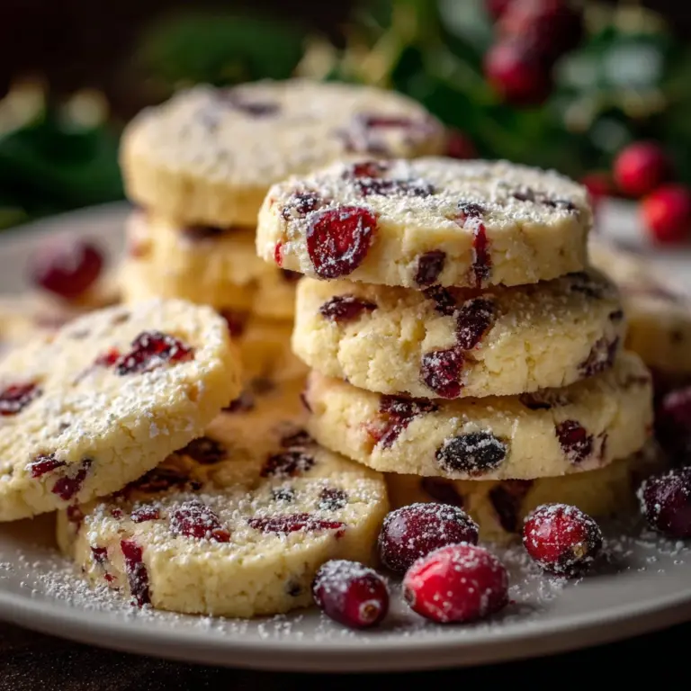 Cranberry Shortbread Cookies Recipe
