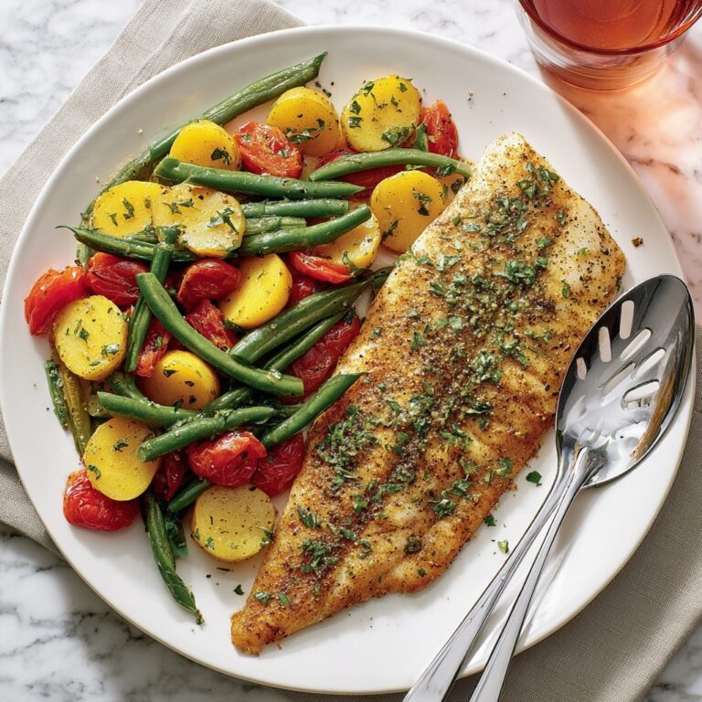 Herb-Crusted Baked Tilapia with Roasted Vegetables Recipe