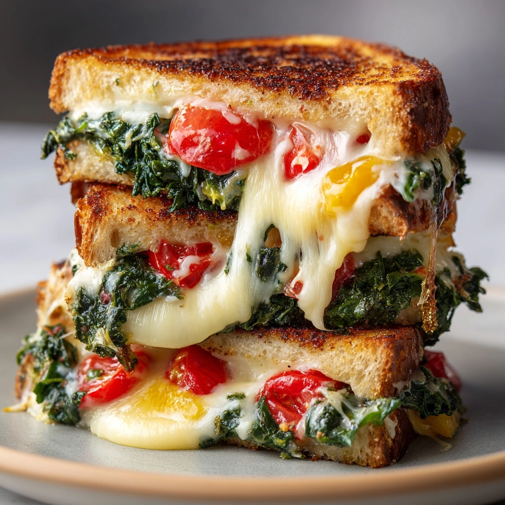 Mediterranean Spinach Grilled Cheese Recipe - Recipe Image