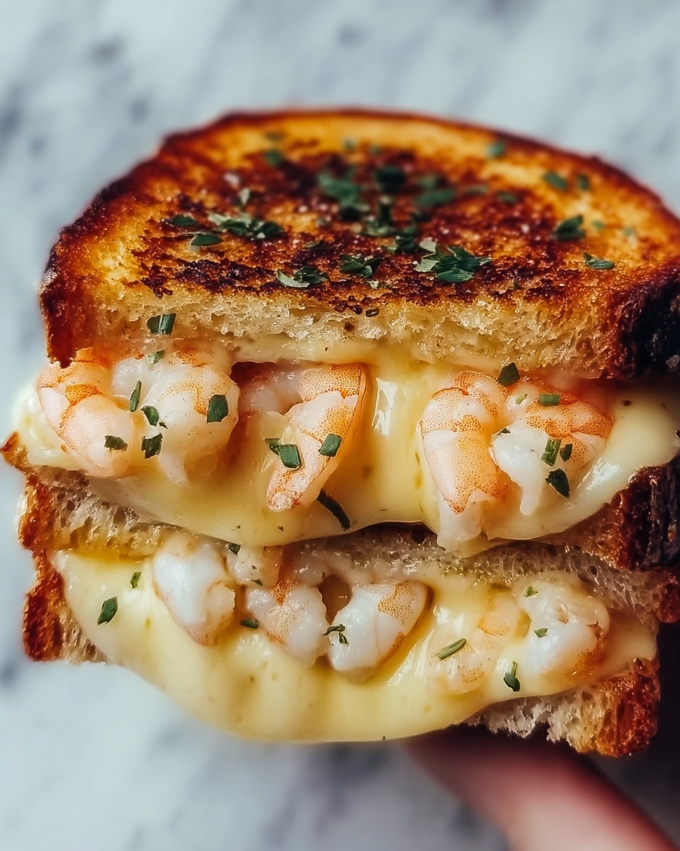Shrimp & Cheese Grilled Sandwich Recipe - Recipe Image