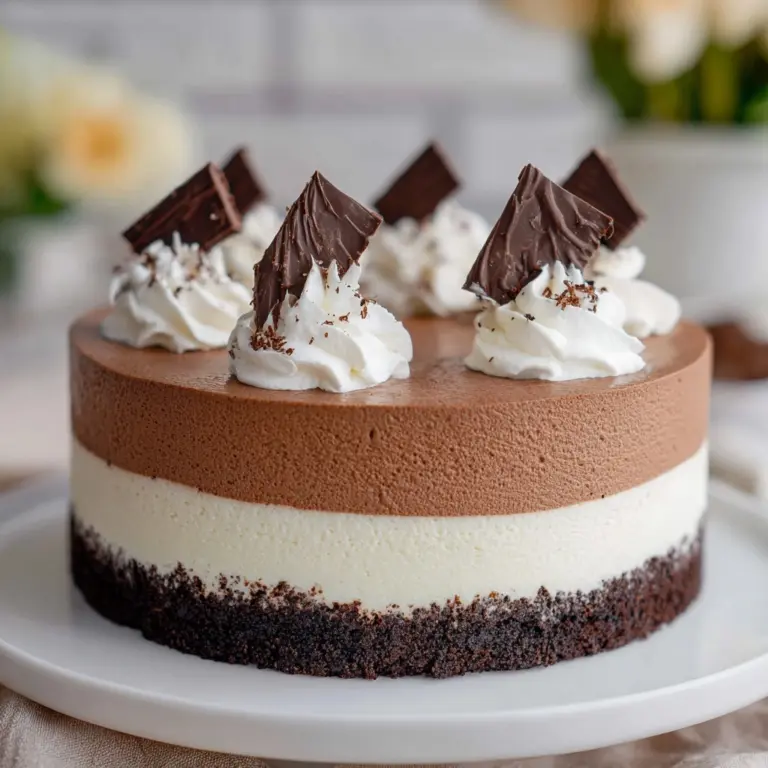 Triple Chocolate Mousse Cake Recipe