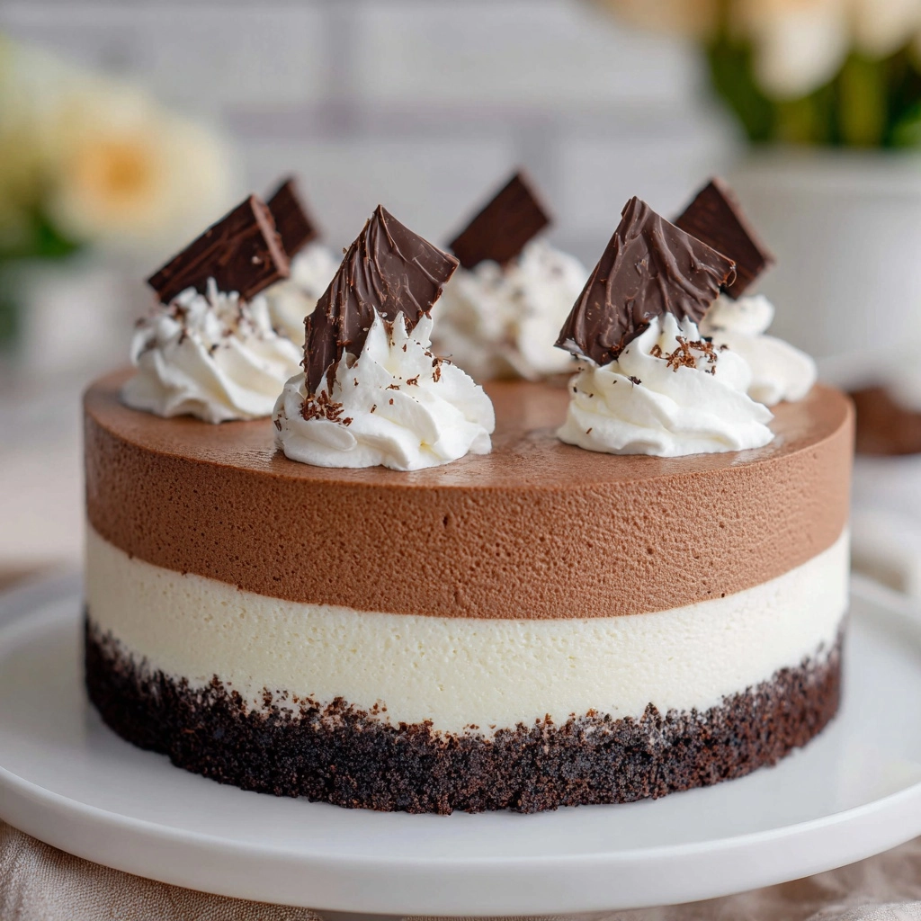 Triple Chocolate Mousse Cake Recipe - Recipe Image