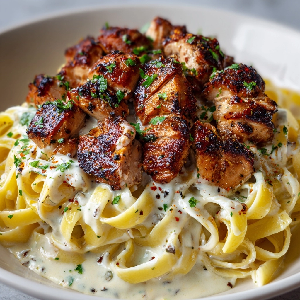 Creamy Cajun Chicken Linguine with Garlic Mozzarella Sauce – Irresistibly Delicious Dinner Recipe - Recipe Image