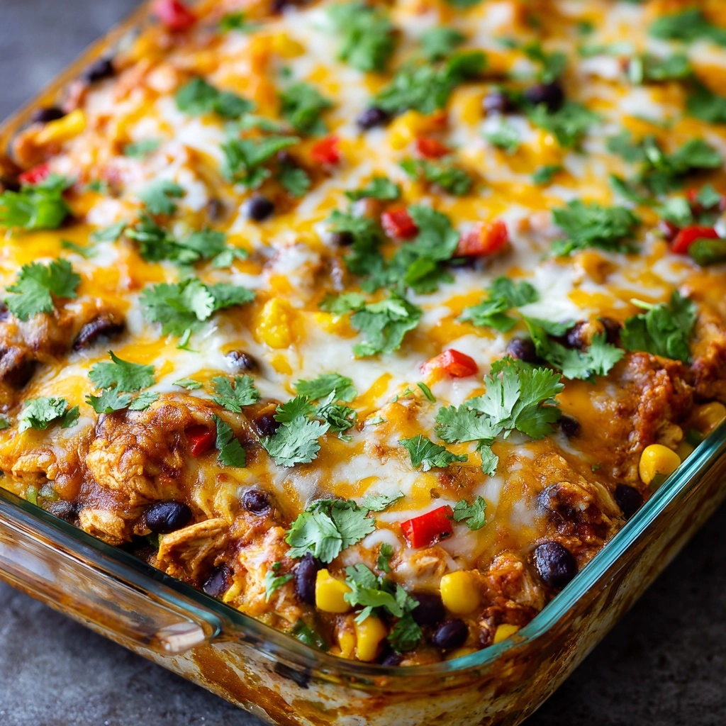 Easy Chicken Burrito Casserole Recipe - Recipe Image