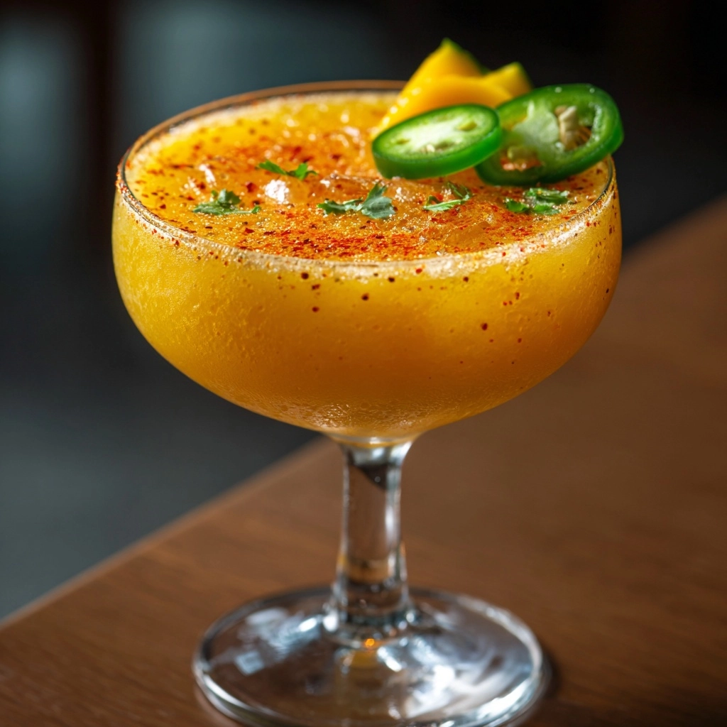Hot Honey Mango Tajín Margarita Recipe - Recipe Image