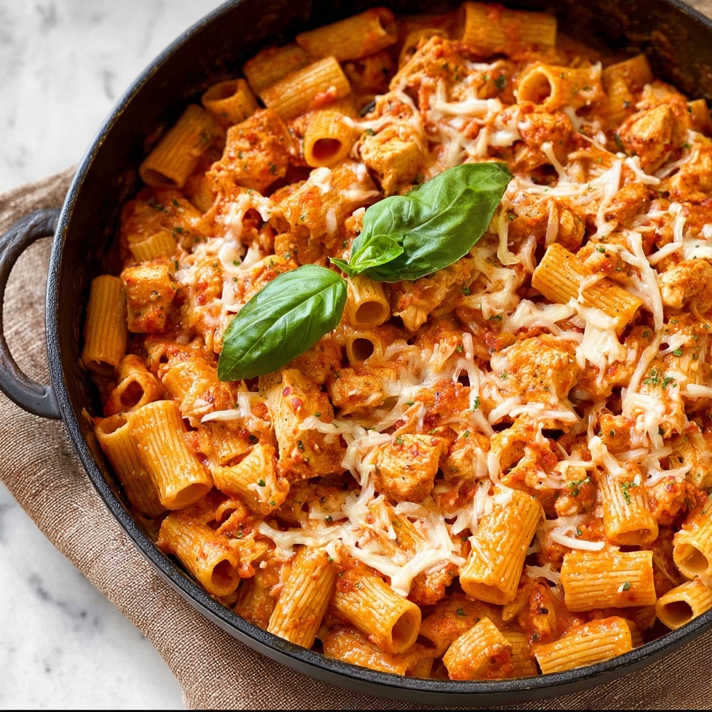 One Pan Chicken Parmesan Pasta Recipe - Recipe Image