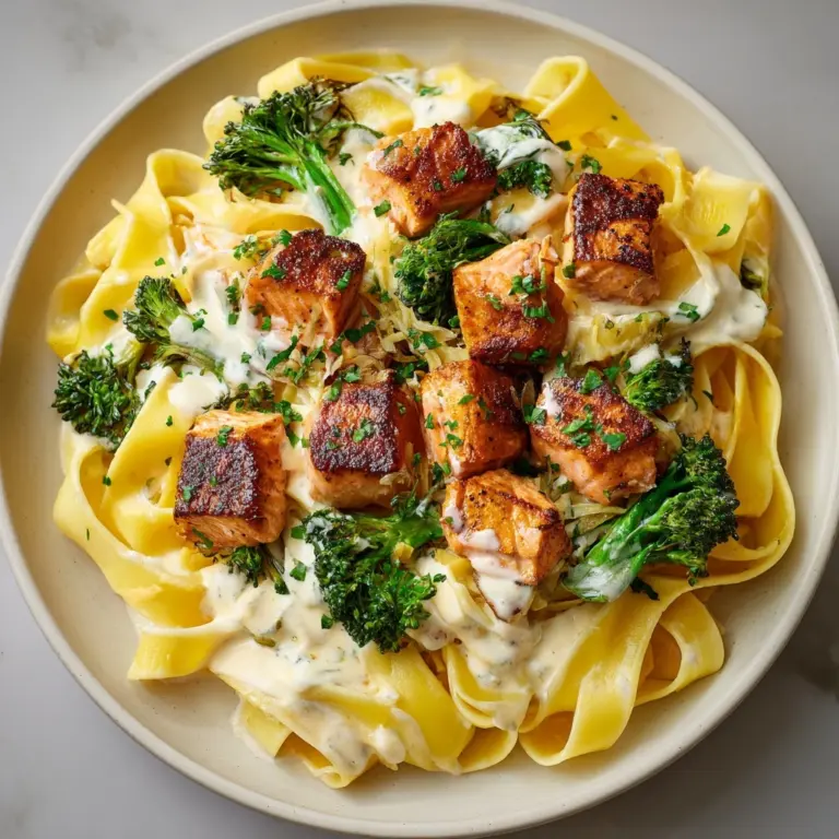 Creamy Pasta with Salmon and Broccoli Recipe