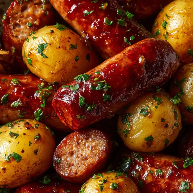Glazed Sausage and Potatoes Recipe