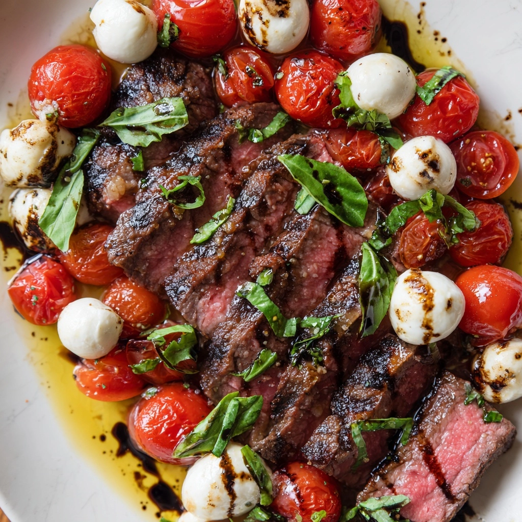 Grilled Balsamic Flank Steak Caprese Recipe - Recipe Image