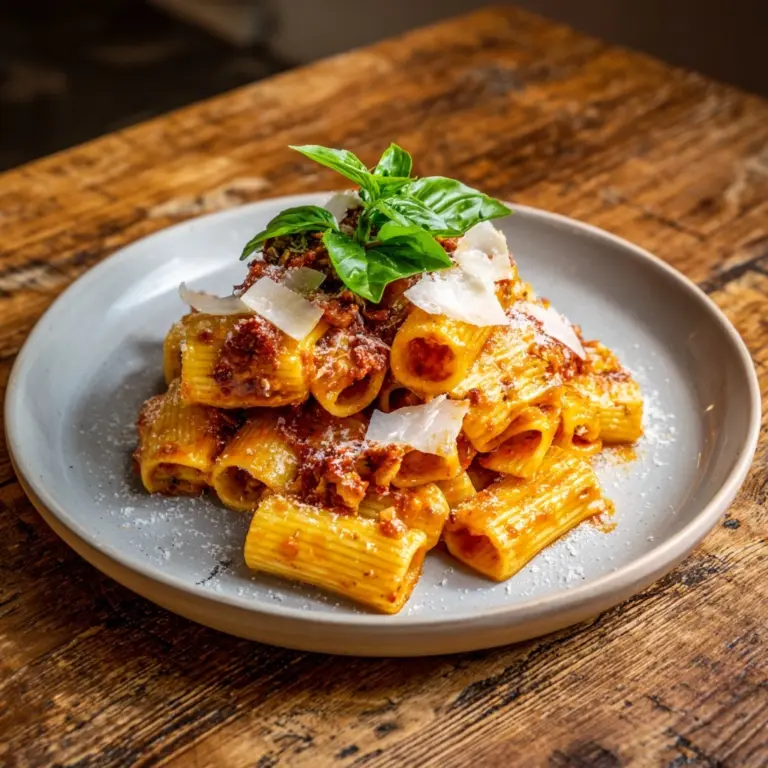 Spicy Basil Rigatoni Recipe