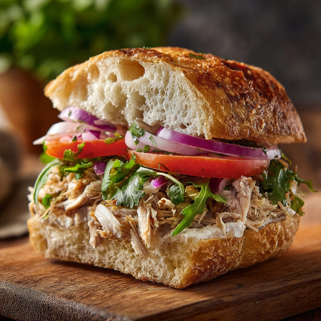 The Ultimate Focaccia Sandwich with Roast Chicken Filling Recipe - Recipe Image