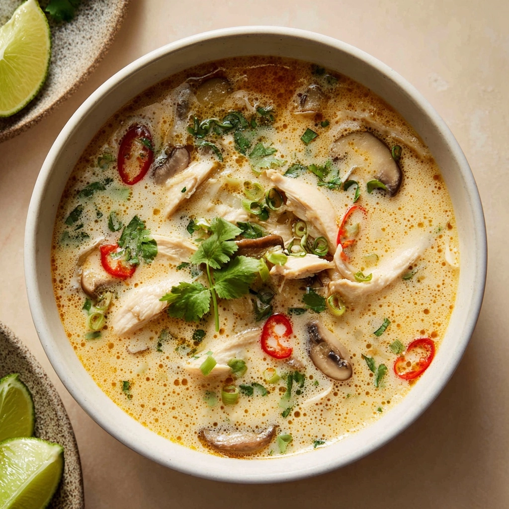 Slow Cooker Tom Kha Soup (Thai Coconut Chicken Soup) Recipe - Recipe Image
