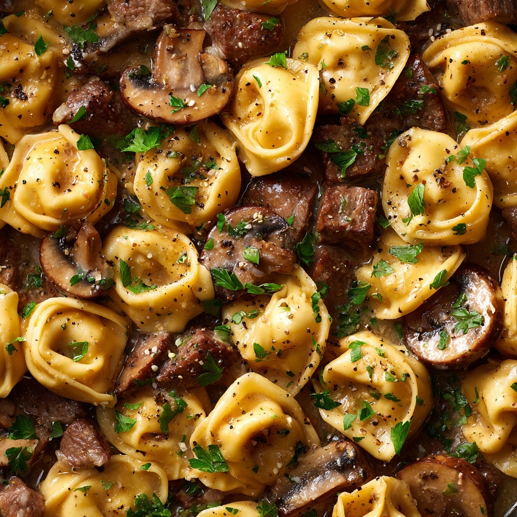 Philly Cheesesteak Tortellini Pasta Recipe - Recipe Image