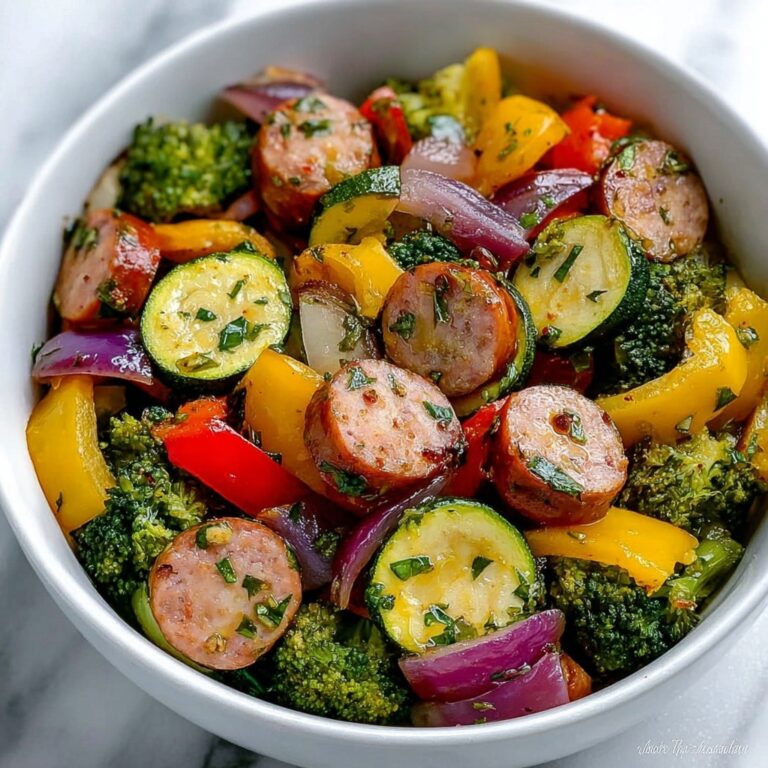 Easy Chicken Sausage and Veggies Sheet Pan Recipe