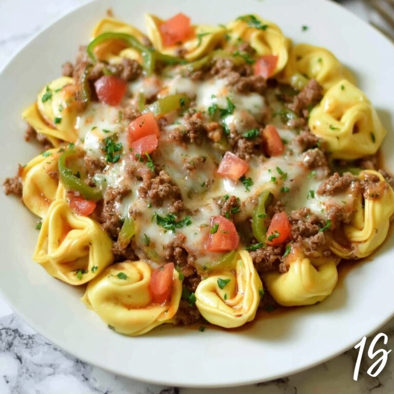 Crock Pot Cheesesteak Tortellini Recipe