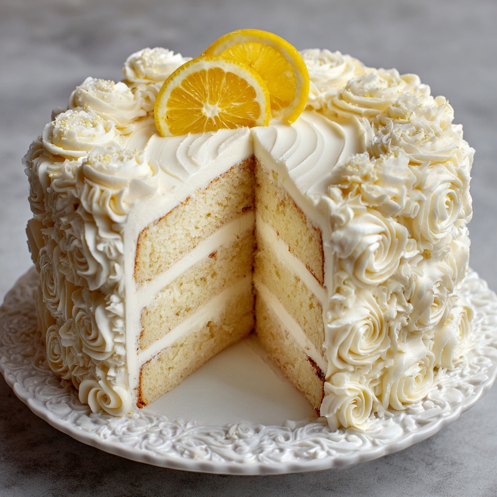 Italian Lemon Cream Cake Recipe - Recipe Image