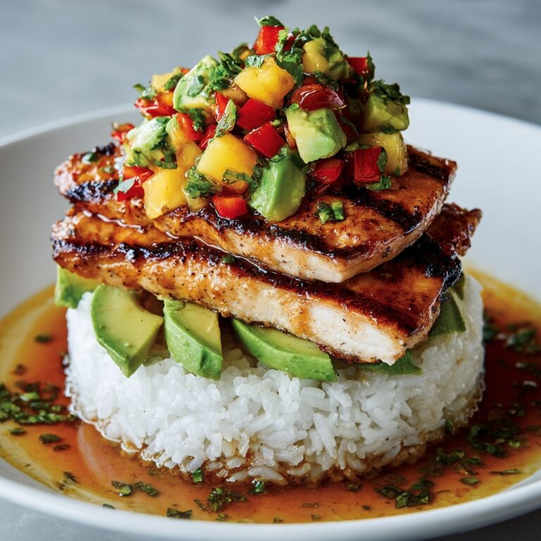Honey Lime Chicken & Avocado Rice Stack Recipe